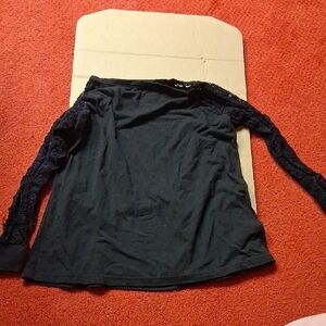 Black Lace Long Sleeve Top